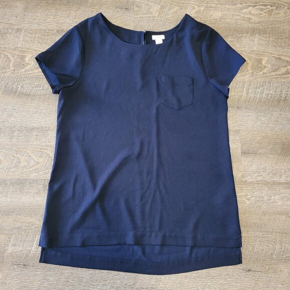 J. CREW | Short Sleeve Blouse Top | Sz. S - Picture 1 of 5